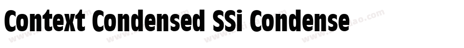 Context Condensed SSi Condensed字体转换